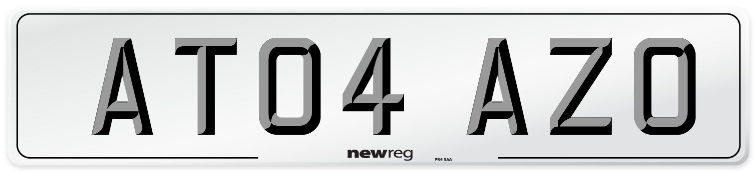 AT04 AZO Number Plate from New Reg